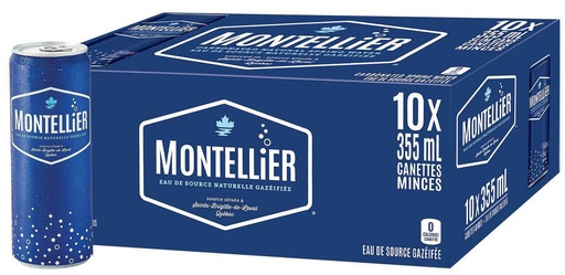 [418348, 166628] Eau Minérale Montellier 355mL - Gazeuse (3x10 unités)