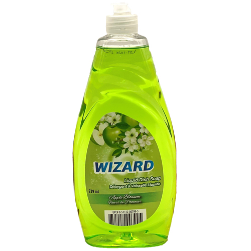 [5523002] Savon à Vaisselle Liquide Pomme 739mL -Wizard  (12 unités)