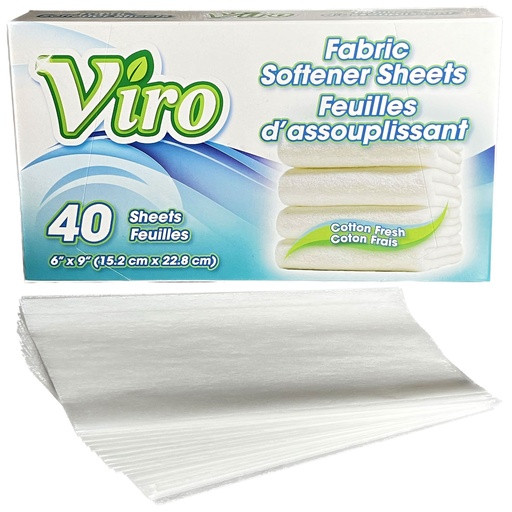 [5501105] Assouplisseur pour Tissu 40 feuilles 6"x9" -Viro  (24 unités)