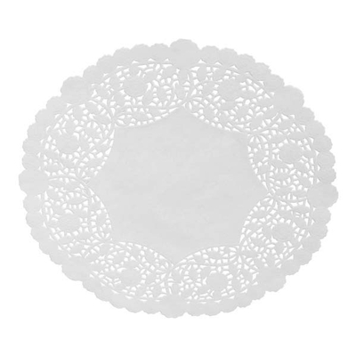 [7510120] Napperon Rond Dentelle 12" -Blanc (500 unités)