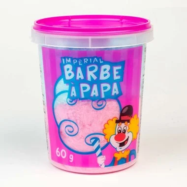 [70919-24] Barbe à papa mélangée rose et bleue 60g - (24 unités)