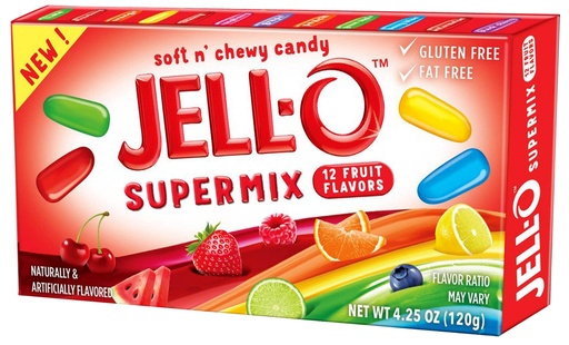 [001026] Jell-O Soft'N Chewy Assorted 120g - (12 units)