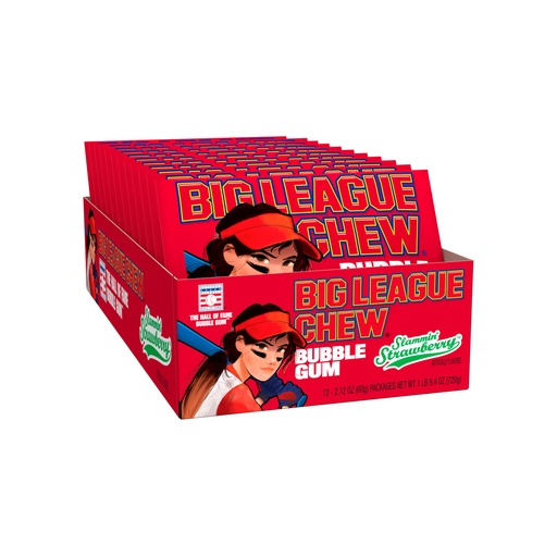 [004611, bonbon] Big League Chew - Fraise (12 unités)