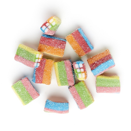 [0121335, bonbon] Rainbow Bricks 1kg - (12 units)