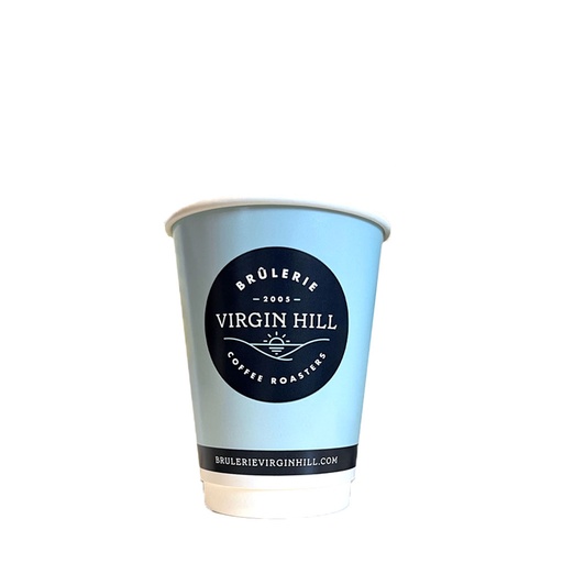 [VHILL-1DE12] Double Wall Cup with BVH Logo 12oz - Compostable (500 units)
