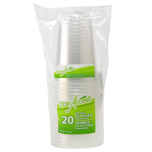 [5634117] Verre Plastique Transparent 10oz - 20 unités par paquet (36 paquets)