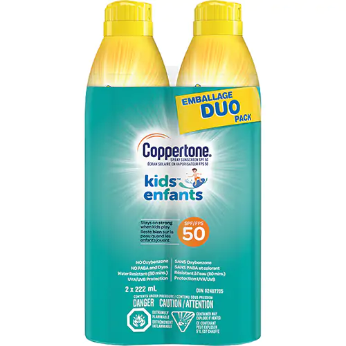 [JM025] Écran Solaire Vaporisateur Coppertone Enfants SPF50- 222 ml (1 unité)