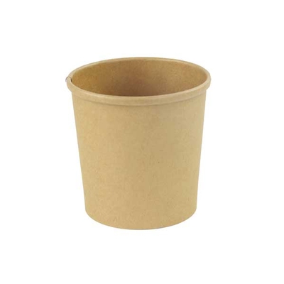[7038207]  Contenant Carton Rond Allongé 12oz - Kraft(500 unités)