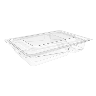 [4207530] Contenant Clair Refermable (RPET)  7"x5"x1.4" - 3 Compartiments R-530(300 unités)
