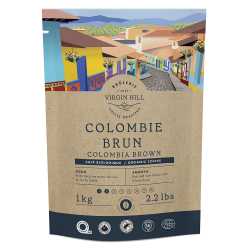 [B1ColBrG1] BVH Biologique Colombie Brun 1kg - Grains (1 unité)