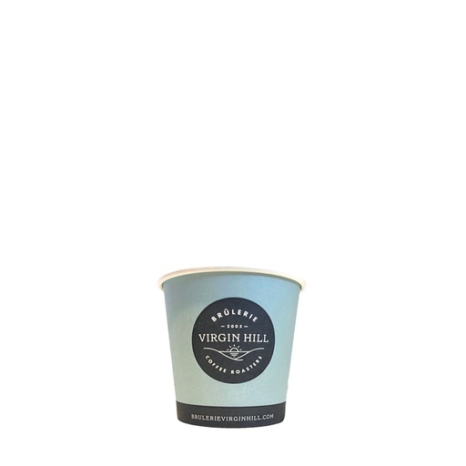 [vhill-1de4, vhill-1h04] Verre Simple Paroi Logo BVH 4oz - Compostable (1000 unités)