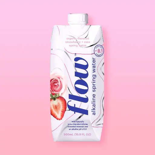 [42959] Flow - Eau Fraise et Rose 500mL - (12 unités)