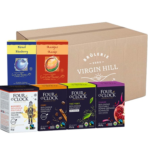 [20020, F4O] Assortiment de Thé Réconfortant Saveurs Variées - (80 unités)