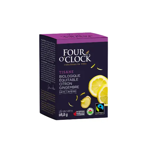 [20225  , F4O] Organic fairtrade Lemon Ginger tisane  (6x16 units)