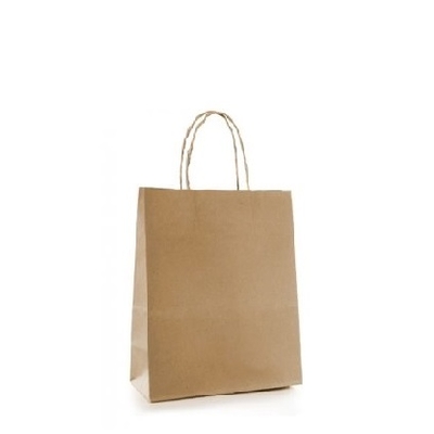 [1120500] Brown Paper Bag With Handles 5.25x3.25x8.37 - (250 units)