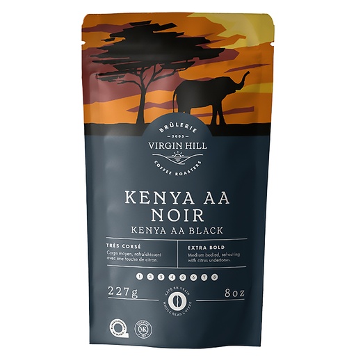 [R227KenNG] BVH Kenya AA Noir 227g - Grains (10 unités)