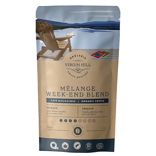 [B340WkdG] BVH Organic Weekend Blend 340g - Beans (10 units)