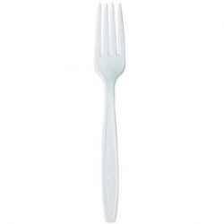 [7500032] Fourchette blanche - Plastique (1000 unités)