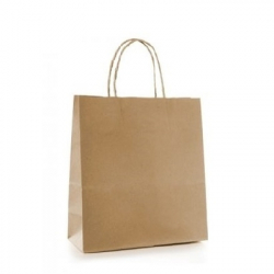 [1120511] Brown Paper Bag With Handles 8.25x4.75x10.5 - (250 units)