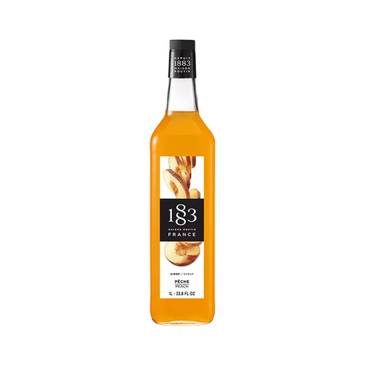 [181657] 1883 Peach Syrup 1L - Glass (1 unit)