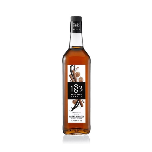 [185871] 1883 Warm Spices Syrup Glass 1L - Glass (1 unit)