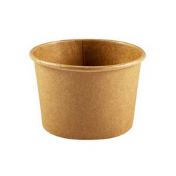 [7000422]  Contenant  Carton Rond  4.5"x2.875" 16oz -Kraft (500 unités)