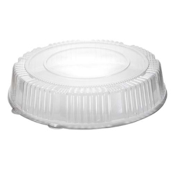 [7374095] Couvercle Plastique Dôme Rond Clair traiteur 16"x2.75" - (25 unités)