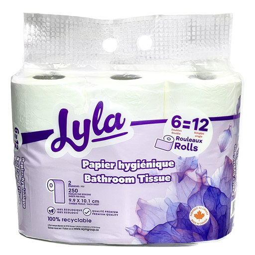 [5701094] Papier Toilette Lyla 3.9"x4" - 2 plis (5 unités)